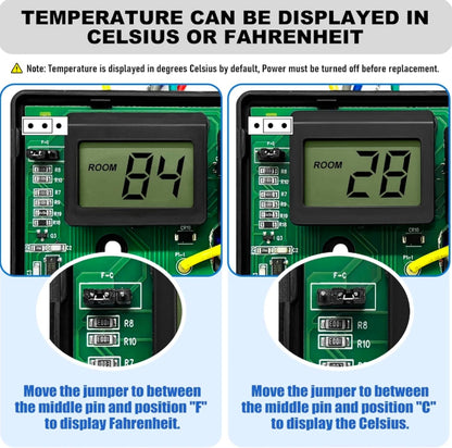 83303862 RV Digital Thermostat Replacement for Heat/Cool T-Stat Wall Coleman Mach 8330 Series 83303362 8330-336 337 338 339 368 386 Wall AC Thermostat - Horizon Endless