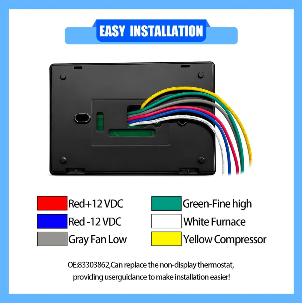 83303862 RV Digital Thermostat Replacement for Heat/Cool T-Stat Wall Coleman Mach 8330 Series 83303362 8330-336 337 338 339 368 386 Wall AC Thermostat - Horizon Endless