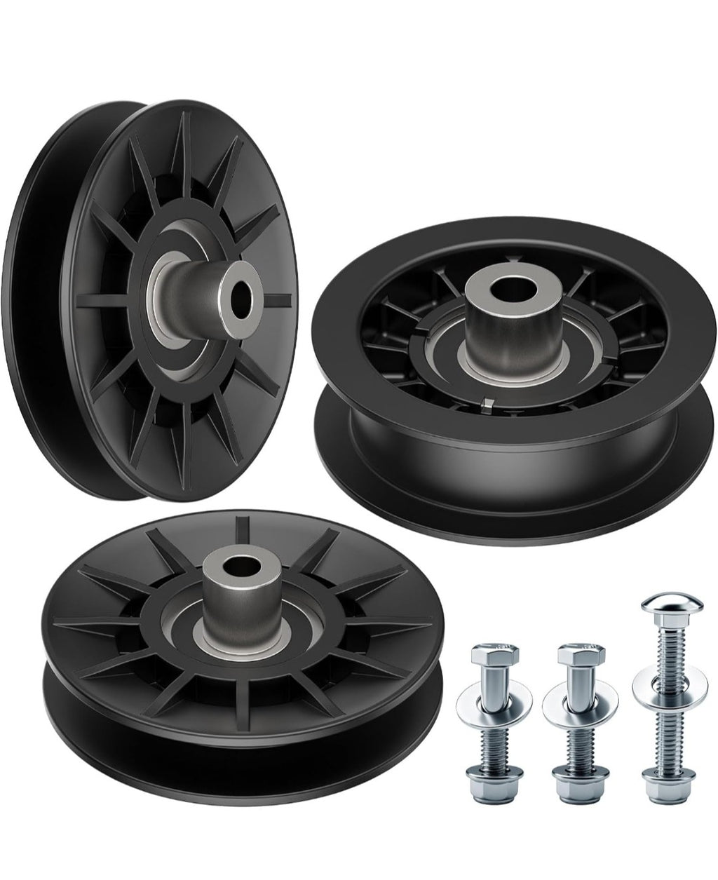 Husqvarna Idler Pulley Kit – 532194326 V‑Groove & 532194327 Flat Pulley Replaces 280‑6630, 194327, 705080