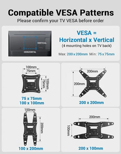 Pipishell Full Motion Wall Mount for Echo Show 21/15 & 13"–43" TVs (Up to 44 lbs)