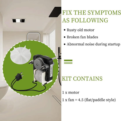 Bathroom Fan Motor Replacement Kit for NuTone & Broan – 120V 50 CFM