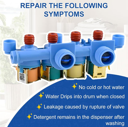 Washer Water Inlet Valve Assembly for GE GTW585 GTW680 GTW685 GTW720 GTW725 PTW600
