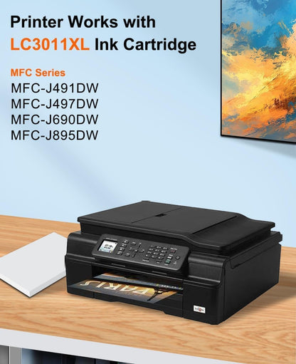 LC3011 XL Ink Cartridges 5-Pack High Yield Compatible with Brother Printers