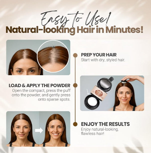 Koloret Root Touch Up Powder Medium Brown 4g | Gray Hair & Hairline Concealer