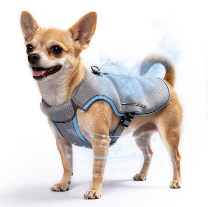 Mora Pets Dog Cooling Vest with Ice Pack | Adjustable Harness Light Blue Small