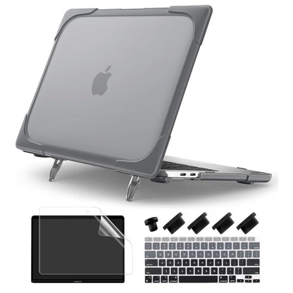 Batianda Heavy Duty MacBook Air 13" Case 2018-2020 with Foldable Stand, Grey