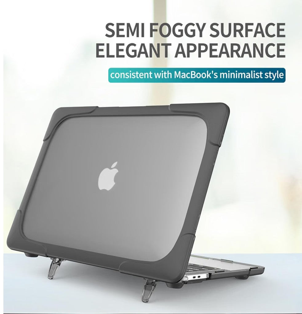 Batianda Heavy Duty MacBook Air 13" Case 2018-2020 with Foldable Stand, Grey