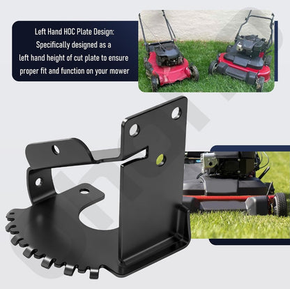 120-7037-03 Left-Hand HOC Plate for Toro TimeMaster 30" Mowers | Reinforced Front Wheel Height Adjustment Bracket