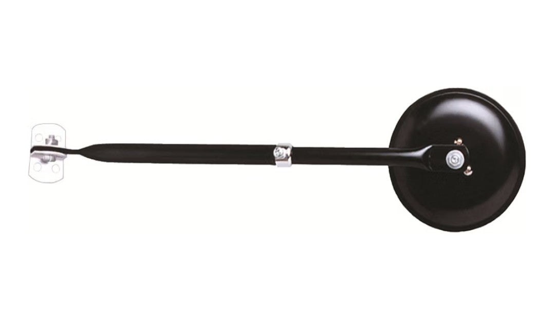 CIPA 49704 5-Inch Round Jeep Side Mirror | Fits CJ2A, CJ3A, CJ3B, CJ5 & CJ6 | Black