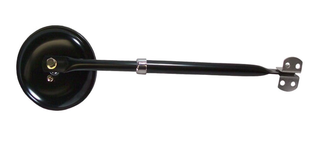CIPA 49704 5-Inch Round Jeep Side Mirror | Fits CJ2A, CJ3A, CJ3B, CJ5 & CJ6 | Black