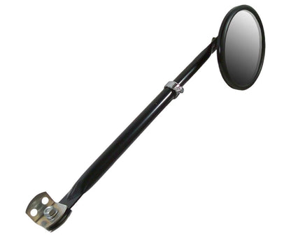 CIPA 49704 5-Inch Round Jeep Side Mirror | Fits CJ2A, CJ3A, CJ3B, CJ5 & CJ6 | Black