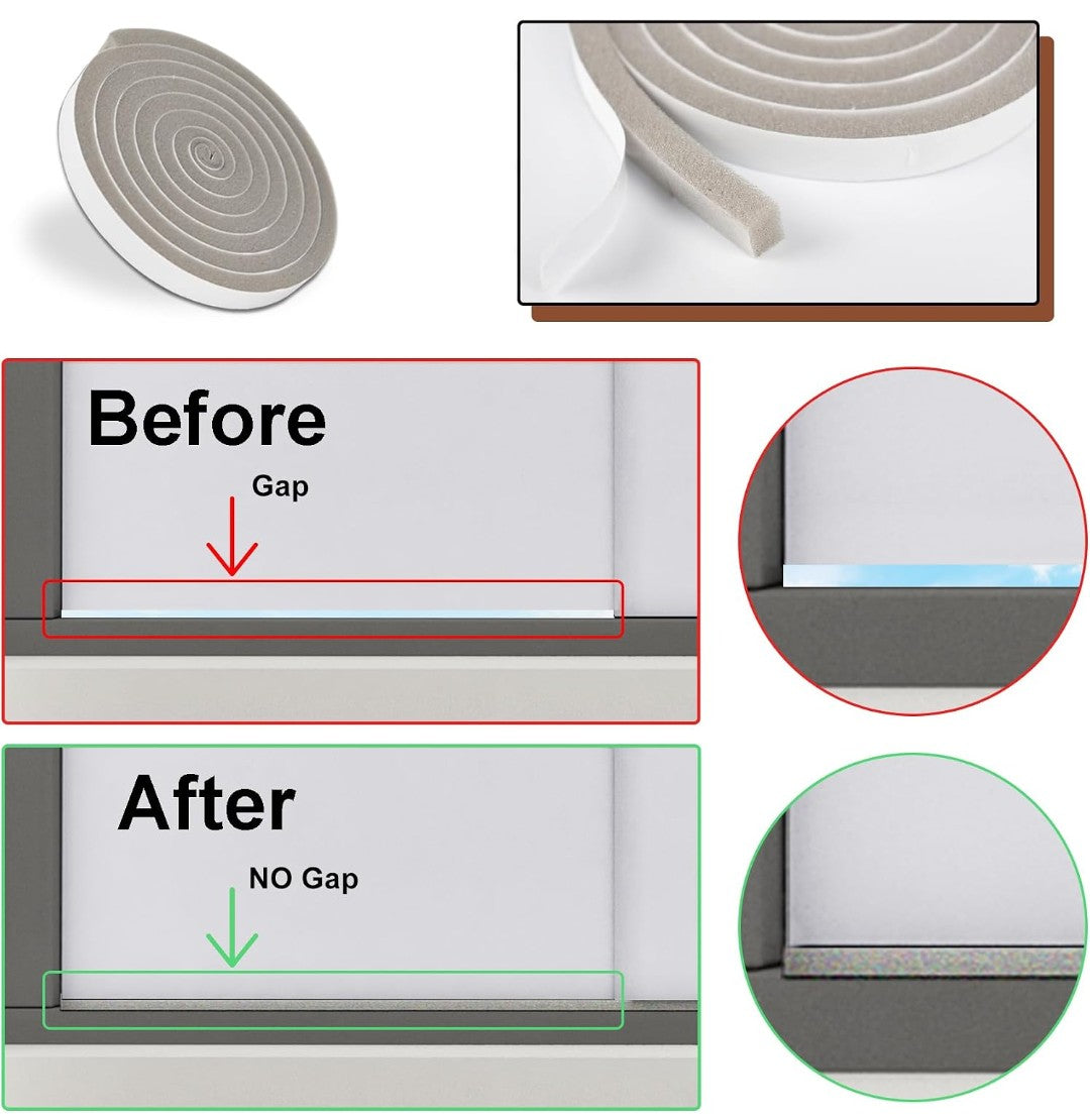 Dual Hose Portable AC Window Seal Kit for 5.9" Exhaust Hoses | Adjustable Window Vent Kit 17"–47"