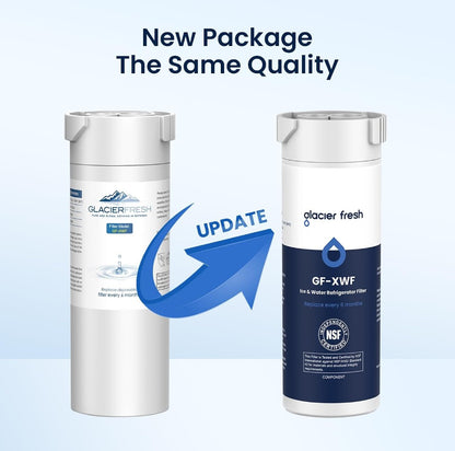 GLACIER FRESH XWF Refrigerator Water Filter Replacement for GE XWF | 3-Pack