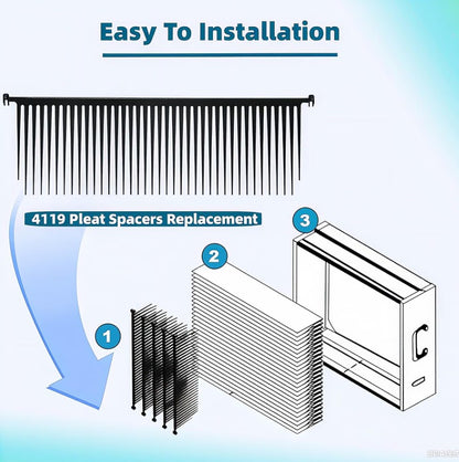 6-Pack Aprilaire 4119 Pleat Spacers Replacement for Aprilaire 2200 & 2250 | Compatible with Space-Gard 2200 Whole House Furnace Filters