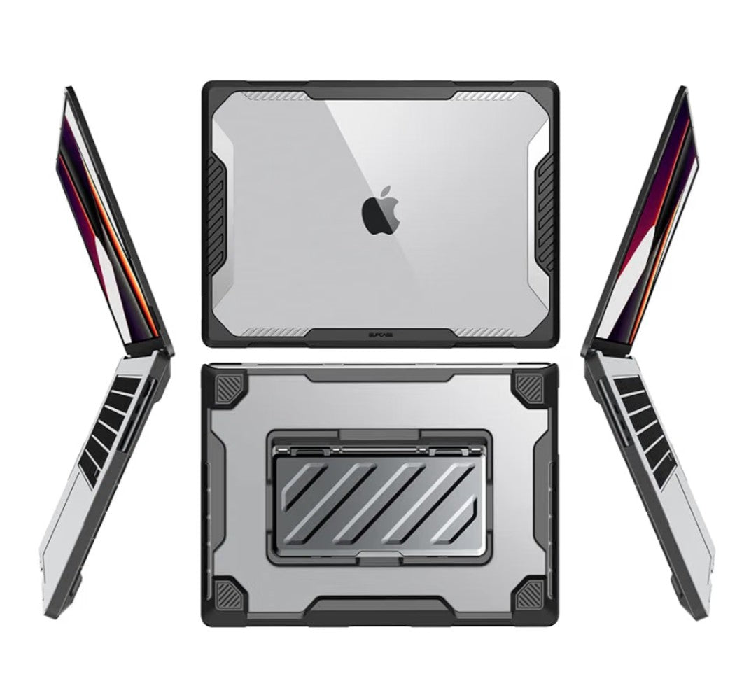 SUPCASE Unicorn Beetle Pro Case for MacBook Pro 16" (2021-2026) M5/M4/M3/M2/M1 Pro & Max | Rugged Protective Cover with Adjustable Stand, Black