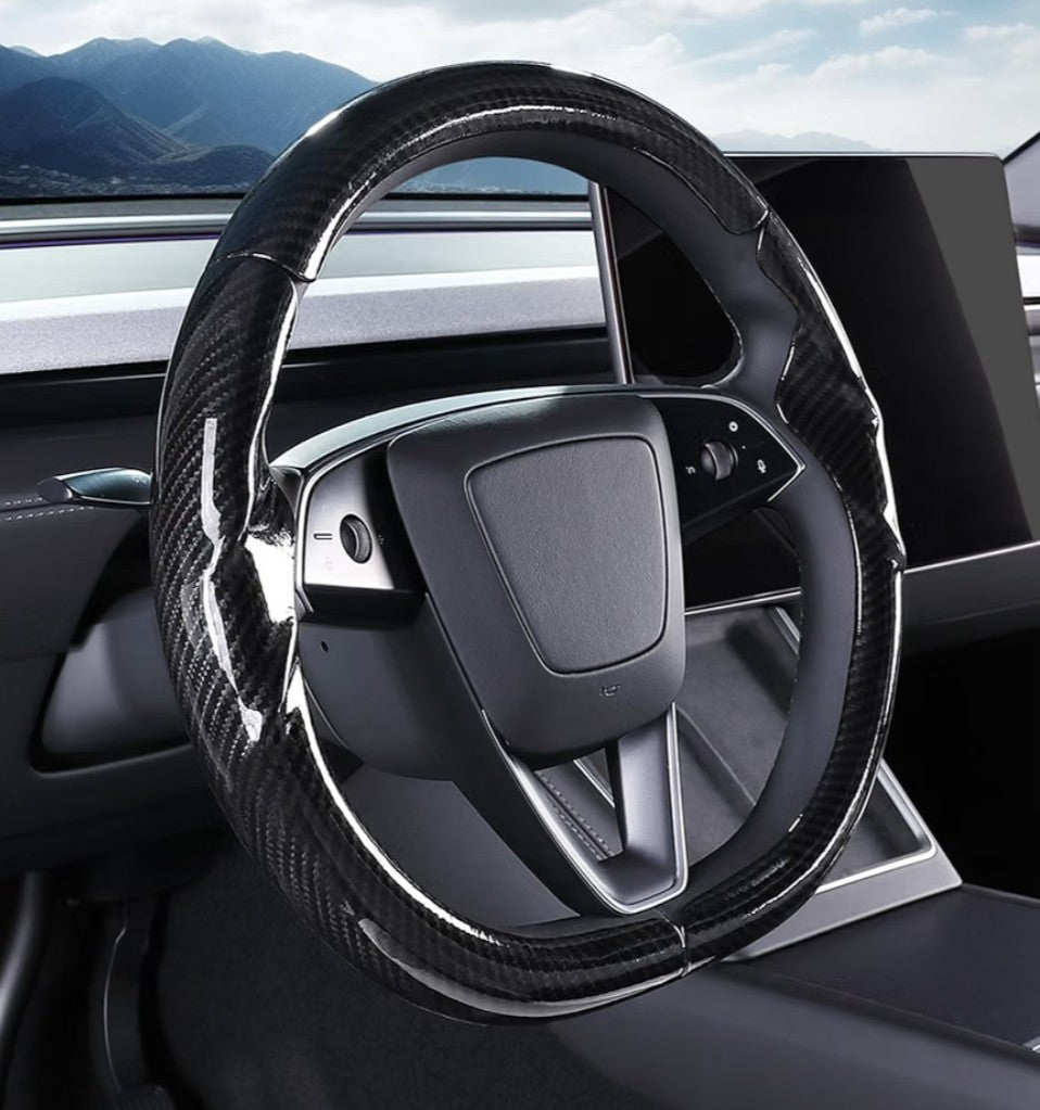 Tesla Model Y & Model 3 Steering Wheel Cover | Fit for 2025+ Model Y Juniper & 2024+ Model 3 Highland