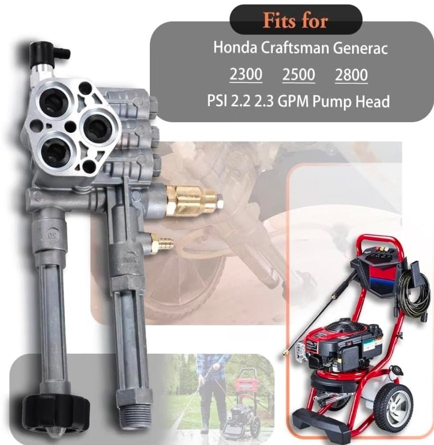 AR42518 Pressure Washer Pump Head Assy Compatible with B&S Honda Craftsman Generac 2300 2500 2800 PSI 2.2 2.3 GPM Pump Head AR43061 AR42940 704667 AR P/W Kits - Horizon Endless