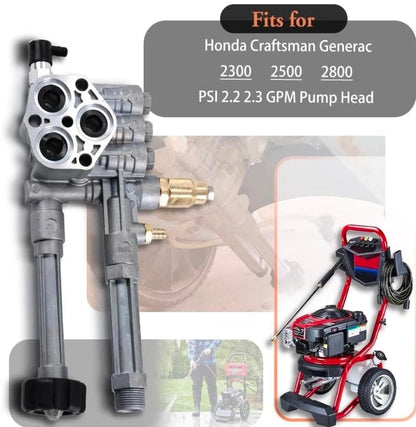 AR42518 Pressure Washer Pump Head Assy Compatible with B&S Honda Craftsman Generac 2300 2500 2800 PSI 2.2 2.3 GPM Pump Head AR43061 AR42940 704667 AR P/W Kits - Horizon Endless