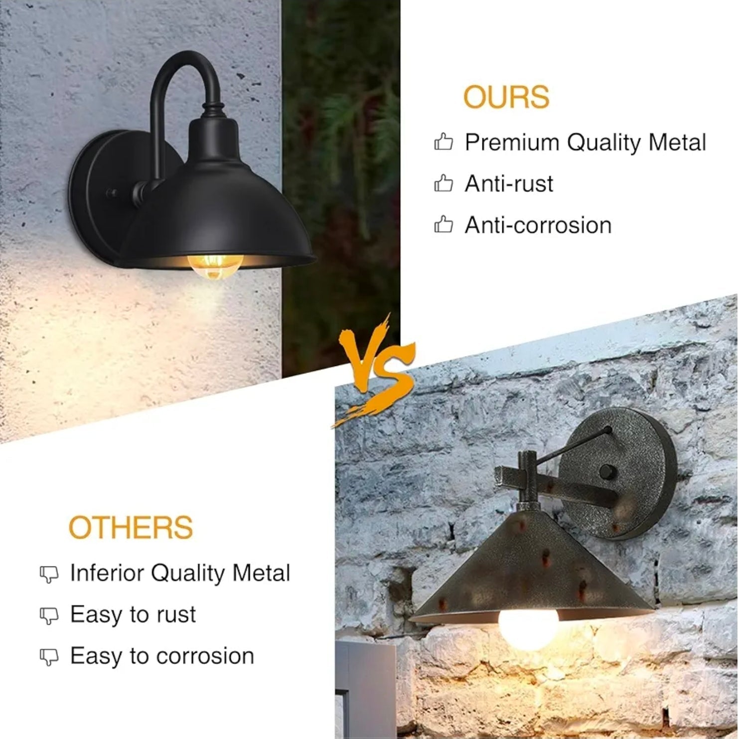 Gooseneck Barn Light: Farmhouse Outdoor Sconce, 1-Light Wall Lamp for Patio. Small & Stylish Design! - Horizon Endless