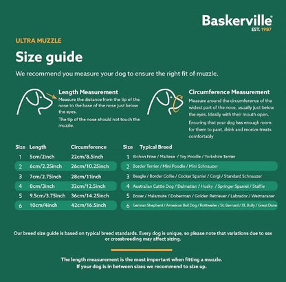 Baskerville ULTRA Dog Muzzle Size 3 – Adjustable Padded Humane Muzzle for Small & Medium Dogs - Horizon Endless
