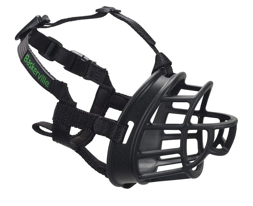 Baskerville ULTRA Dog Muzzle Size 3 – Adjustable Padded Humane Muzzle for Small & Medium Dogs - Horizon Endless