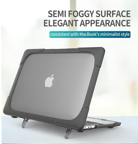 Batianda Heavy Duty MacBook Air 13" Case 2018-2020 with Foldable Stand, Grey - Horizon Endless