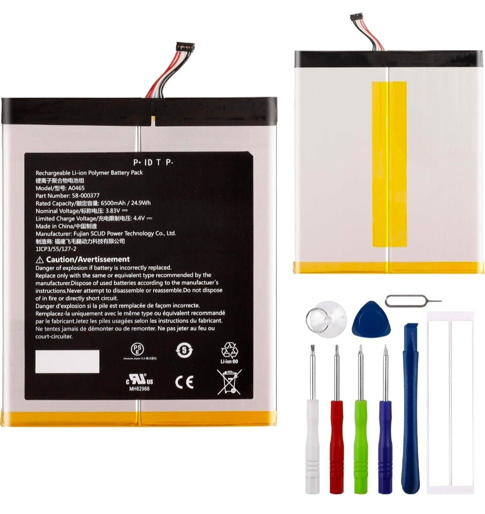 Battery 58-000377 Compatible with HD 10 (11th Gen) T76N2B &Fire HD 10 Plus T76N2P with Tools - Horizon Endless