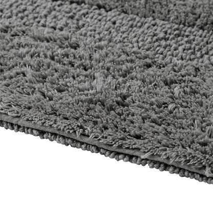 Better Trends 100% Cotton Lux Collection Bath Mats, Gray Mat-Tufted, Reversible - Horizon Endless