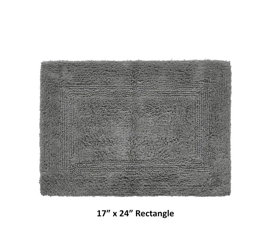 Better Trends 100% Cotton Lux Collection Bath Mats, Gray Mat-Tufted, Reversible - Horizon Endless