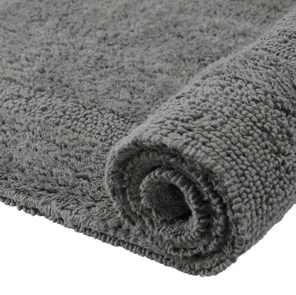 Better Trends 100% Cotton Lux Collection Bath Mats, Gray Mat-Tufted, Reversible - Horizon Endless