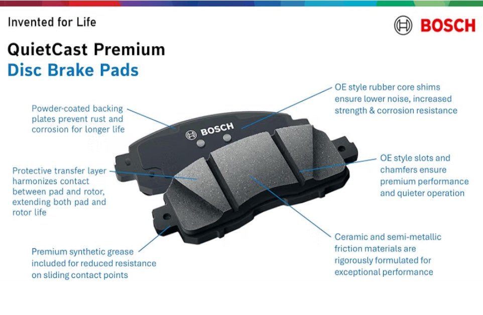 Bosch BC1210 QuietCast Premium Ceramic Front Brake Pads | Lexus, Toyota, Pontiac - Horizon Endless