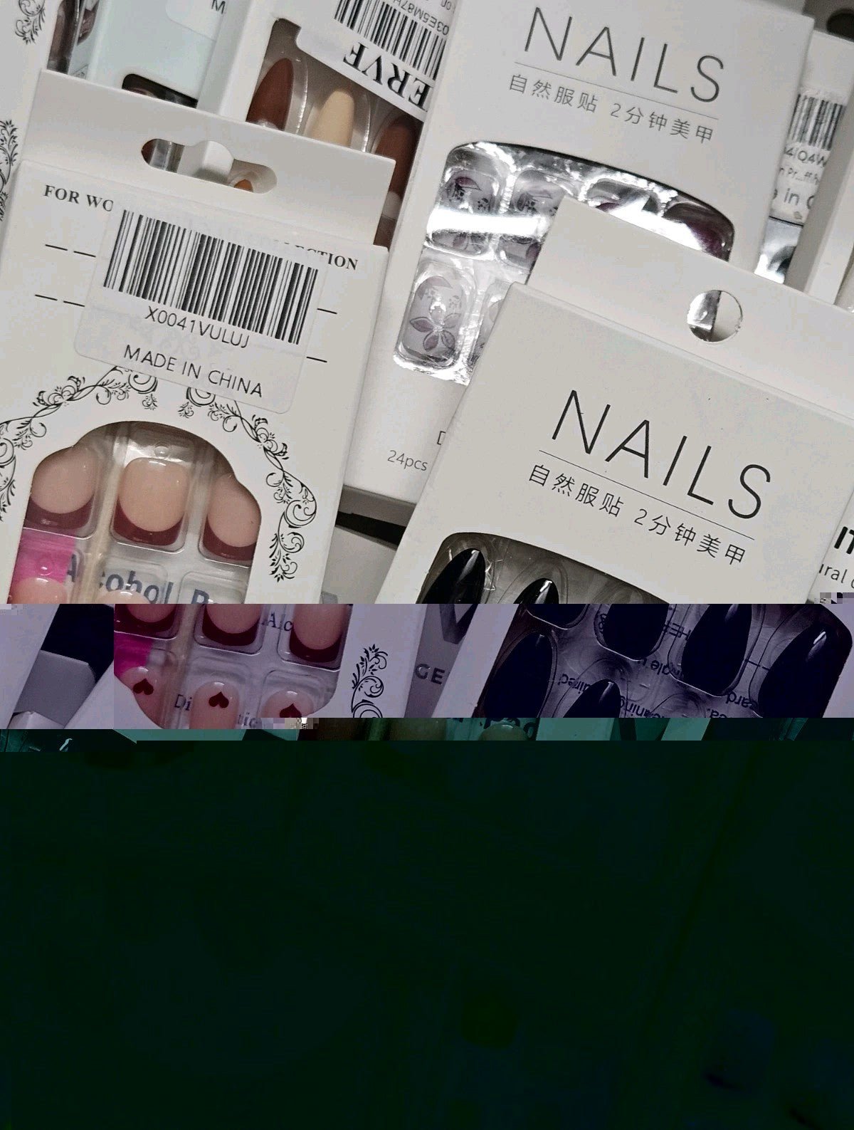 Bulk Lot Of 194 Different Brand Press-On Nails, Large Variety of Sizes And Style - Horizon Endless