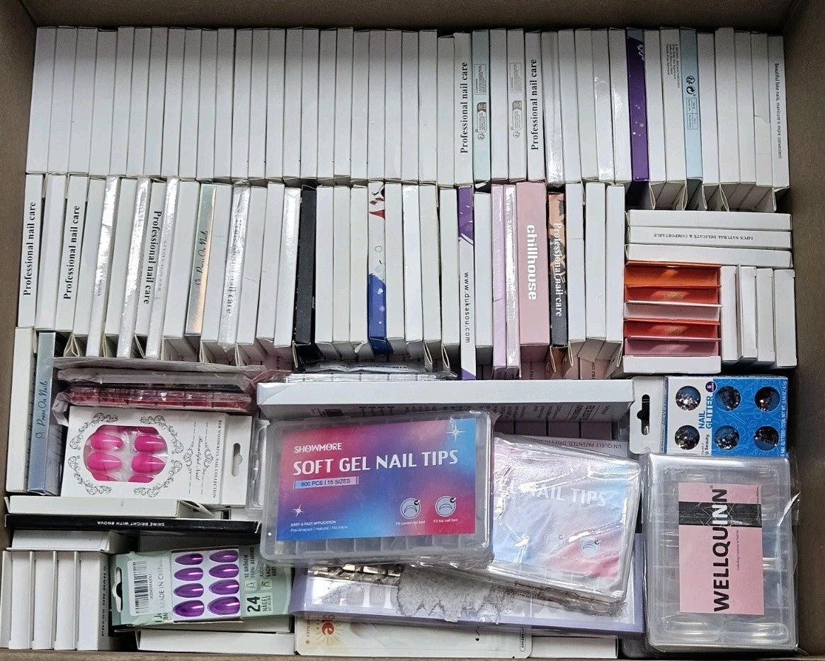 Bulk Lot Of 194 Different Brand Press-On Nails, Large Variety of Sizes And Style - Horizon Endless