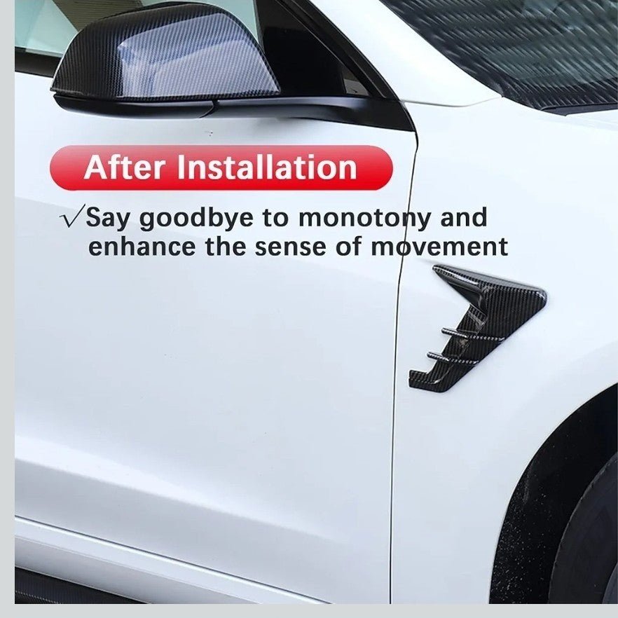Carbon Fiber Style Side Camera Protection Decor Cover For Tesla Model 3 Model Y - Horizon Endless