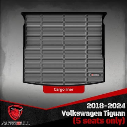 Cargo Liner Compatible with Volkswagen VW Tiguan 5 Passenger 2018-2024 Cargo Mat - Horizon Endless