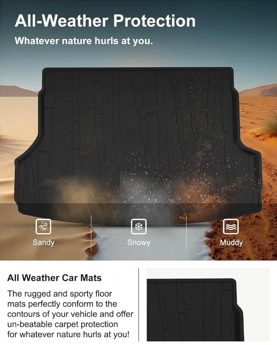Cargo Mat for 2019-2026 Subaru Forester (Non-Hybrid) OEM Replacement J501SSJ300, All Weather Car Rear Trunk Mat, Custom Fit TPE Tray Liner, Black - Horizon Endless
