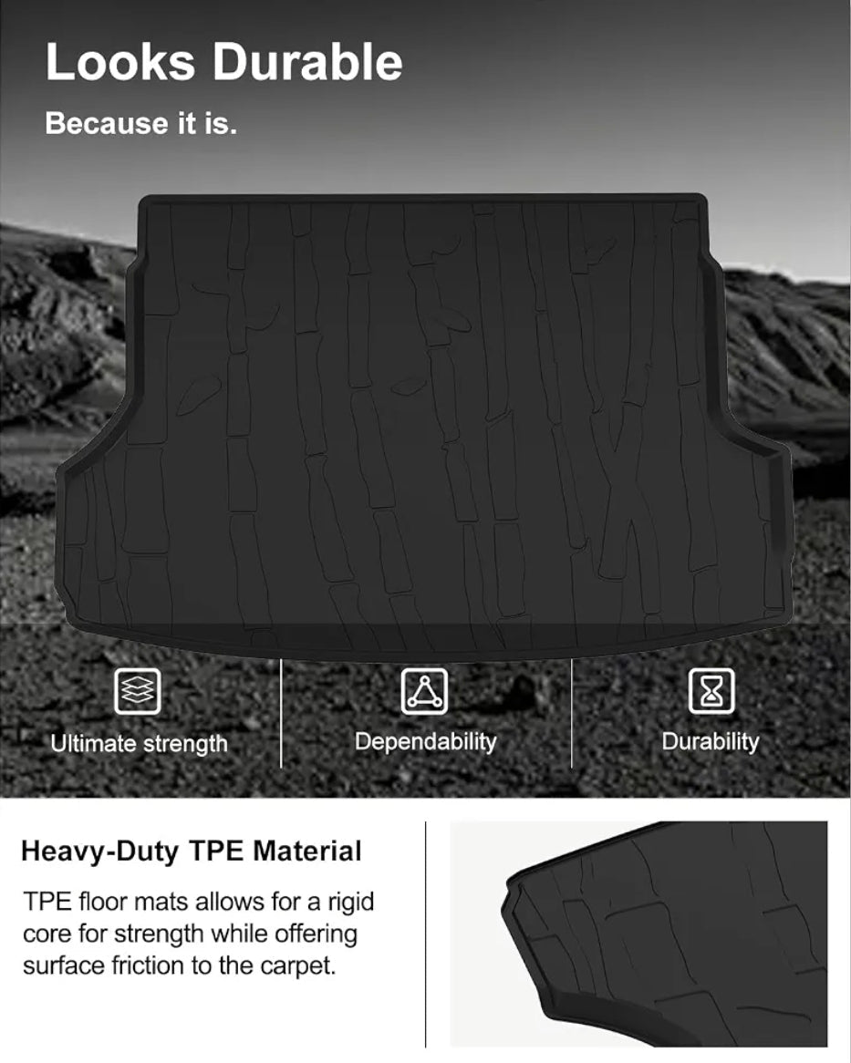 Cargo Mat for 2019-2026 Subaru Forester (Non-Hybrid) OEM Replacement J501SSJ300, All Weather Car Rear Trunk Mat, Custom Fit TPE Tray Liner, Black - Horizon Endless