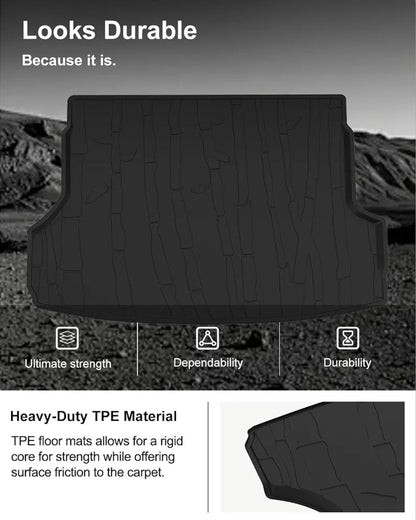 Cargo Mat for 2019-2026 Subaru Forester (Non-Hybrid) OEM Replacement J501SSJ300, All Weather Car Rear Trunk Mat, Custom Fit TPE Tray Liner, Black - Horizon Endless