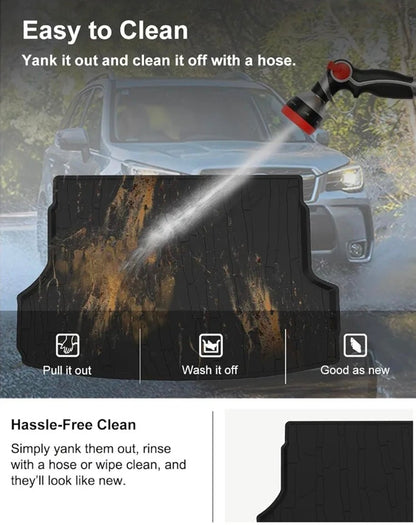 Cargo Mat for 2019-2026 Subaru Forester (Non-Hybrid) OEM Replacement J501SSJ300, All Weather Car Rear Trunk Mat, Custom Fit TPE Tray Liner, Black - Horizon Endless