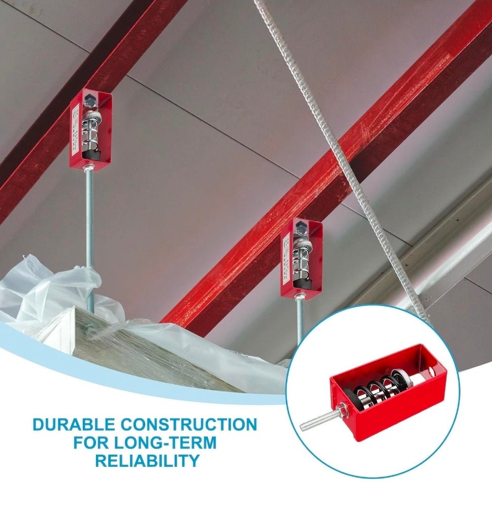 Ceiling Spring Vibration Isolator Hangers, 4 Pack 176lbs Mechanical Vibration Damping Mounts Anti Vibration for A/C Air Processor Bedroom Theater Studio,(XHS) Red - Horizon Endless