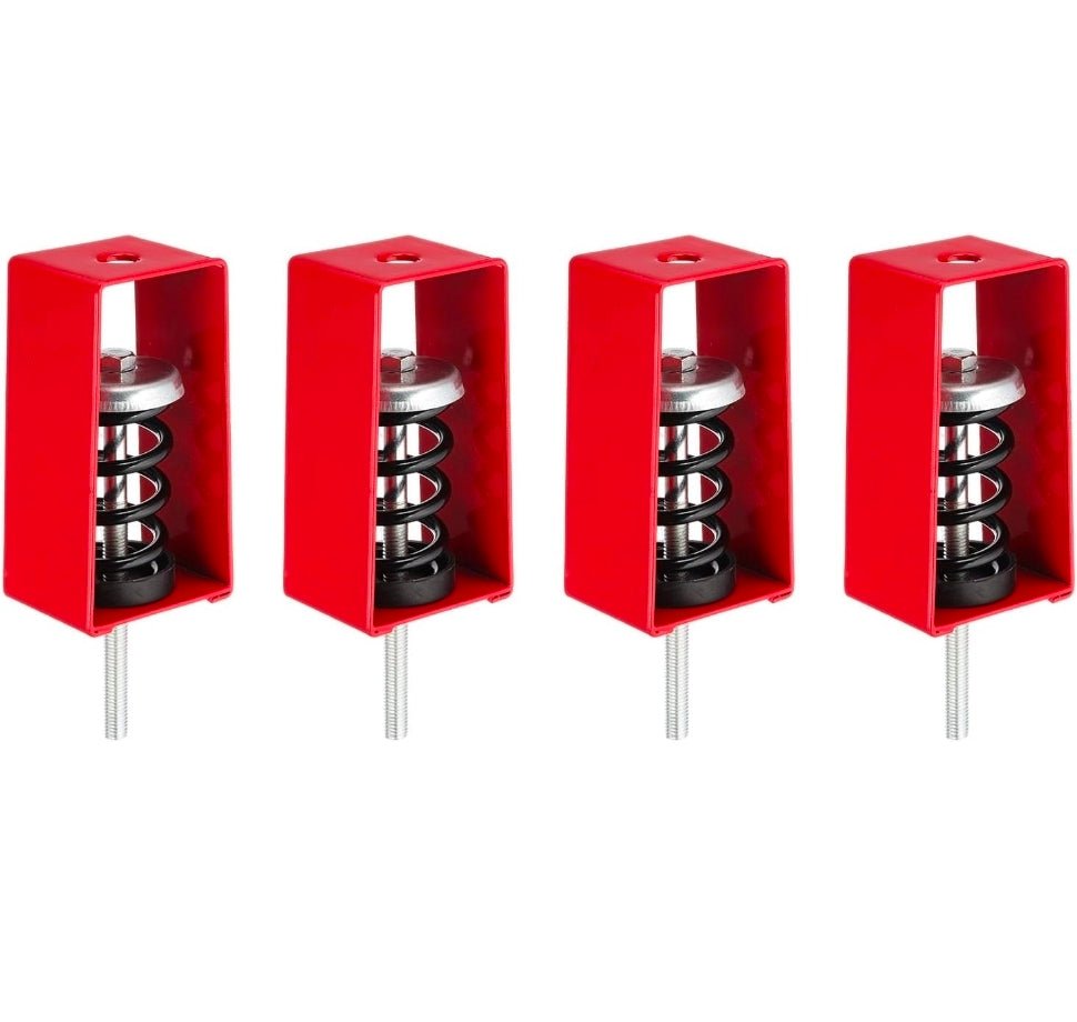 Ceiling Spring Vibration Isolator Hangers, 4 Pack 176lbs Mechanical Vibration Damping Mounts Anti Vibration for A/C Air Processor Bedroom Theater Studio,(XHS) Red - Horizon Endless