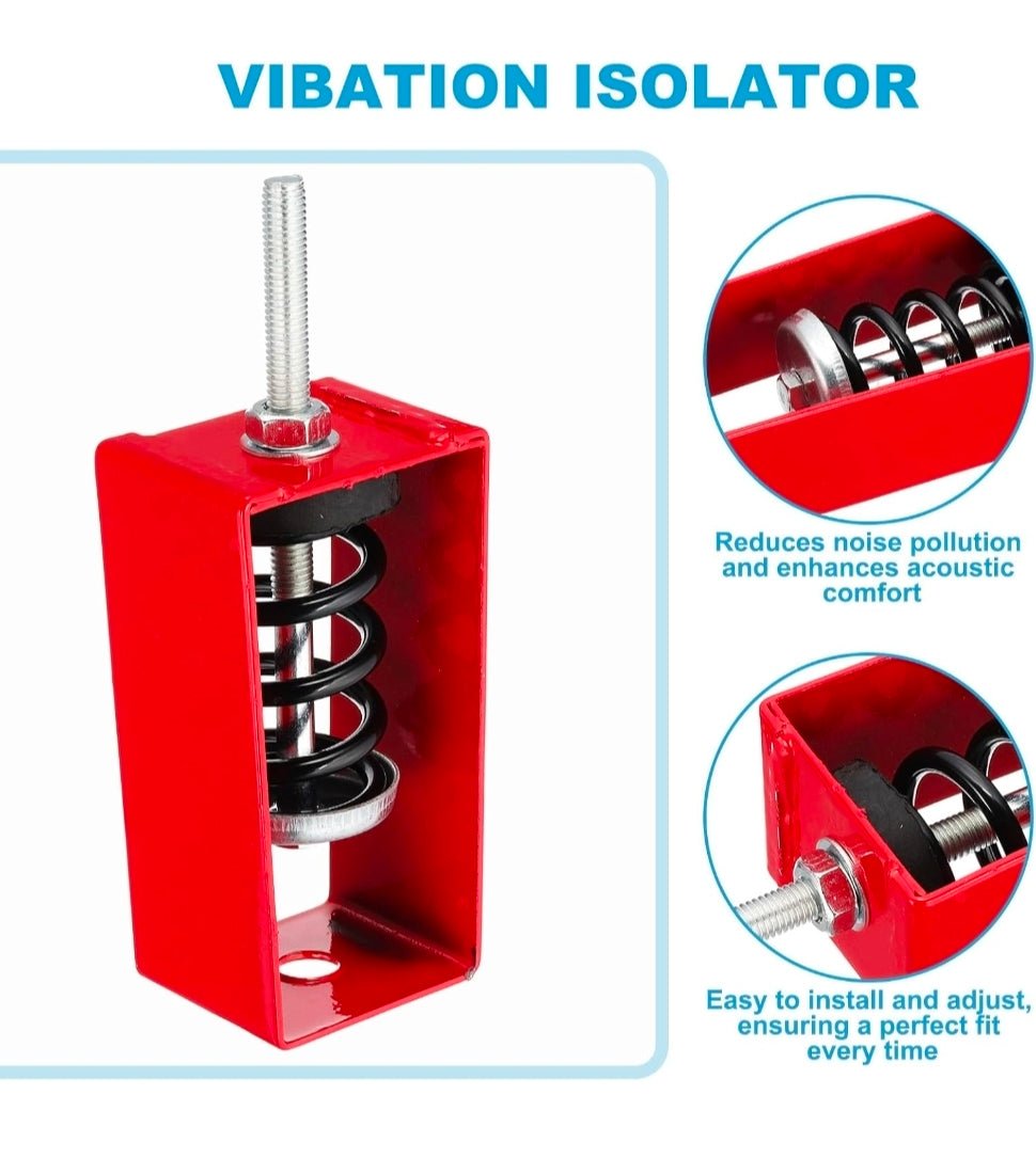 Ceiling Spring Vibration Isolator Hangers, 4 Pack 176lbs Mechanical Vibration Damping Mounts Anti Vibration for A/C Air Processor Bedroom Theater Studio,(XHS) Red - Horizon Endless