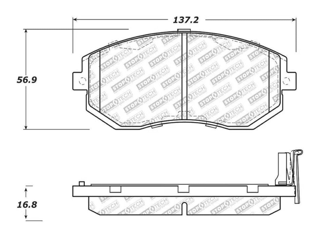 Centric 105.15390 Posi-Quiet Premium Ceramic Brake Pads - Horizon Endless
