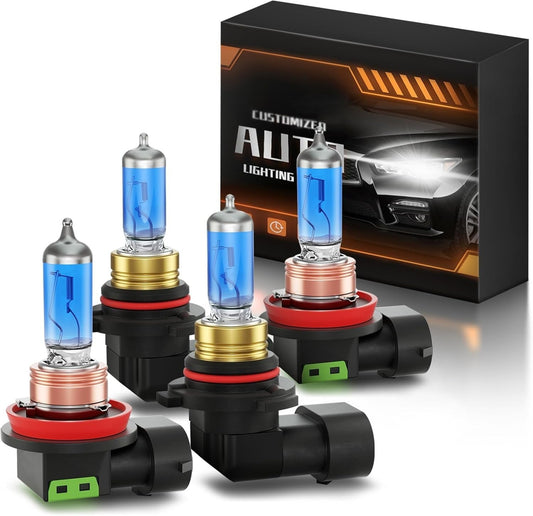 Chevy Silverado 2007-15 1500 2500 Halogen Headlight Bulbs Combo, Ultra Bright - Horizon Endless