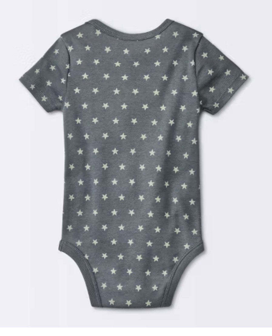 Cloud Island 4 Pack Baby One Piece 12M Moon & Stars Bodysuit Set Unisex - Horizon Endless
