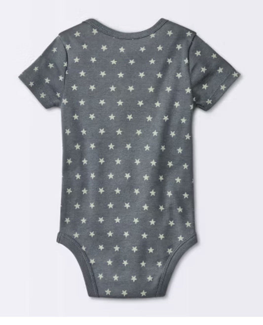 Cloud Island 4 Pack Baby One Piece 12M Moon & Stars Bodysuit Set Unisex - Horizon Endless