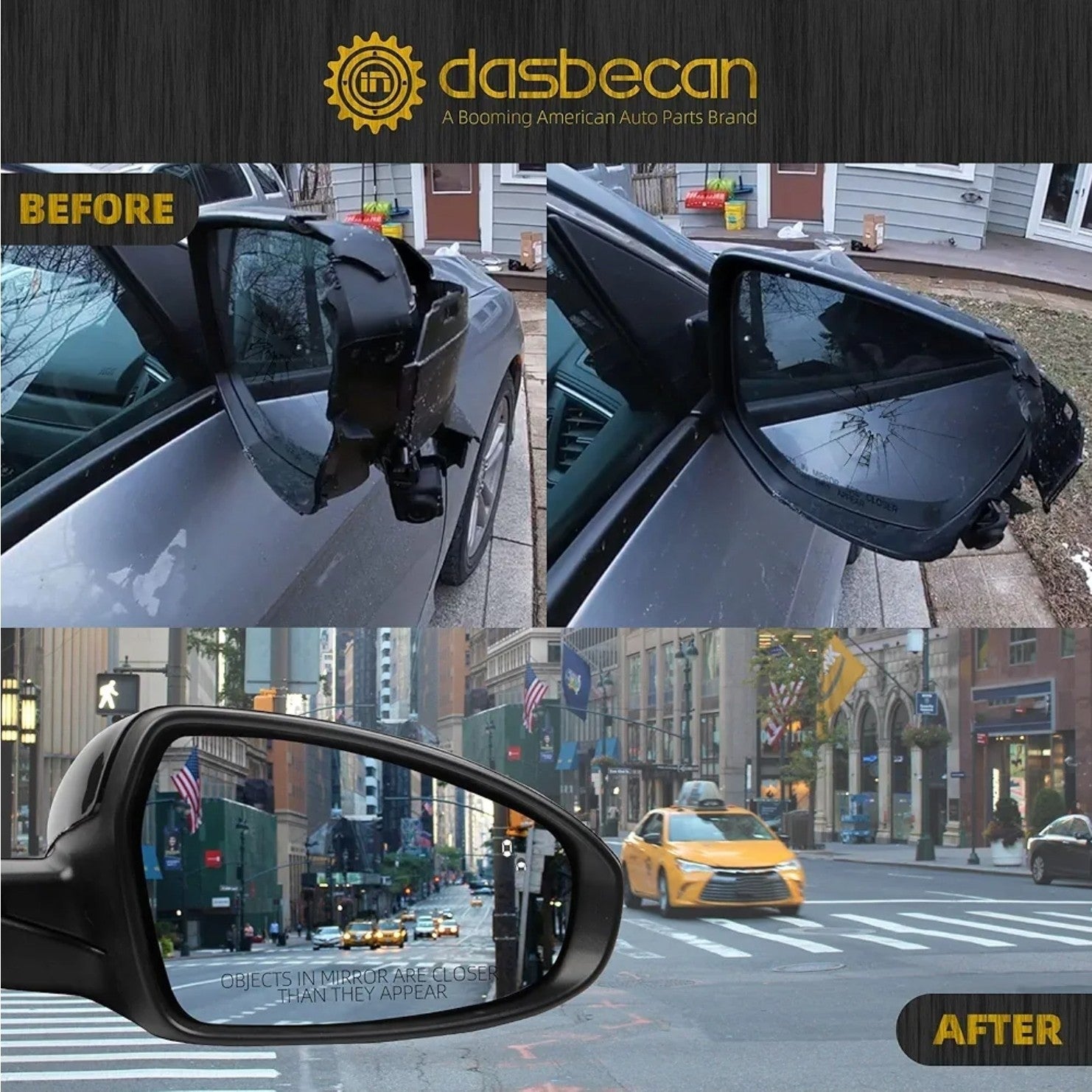 Dasbecan Passenger Side Mirror Compatible With 2019-2024 KIA Forte With Powe - Horizon Endless