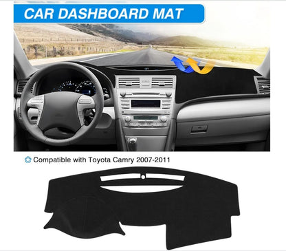 Dash Cover for 2007-2011 Toyota Camry Cover, black Polyester Protects And Blocks - Horizon Endless