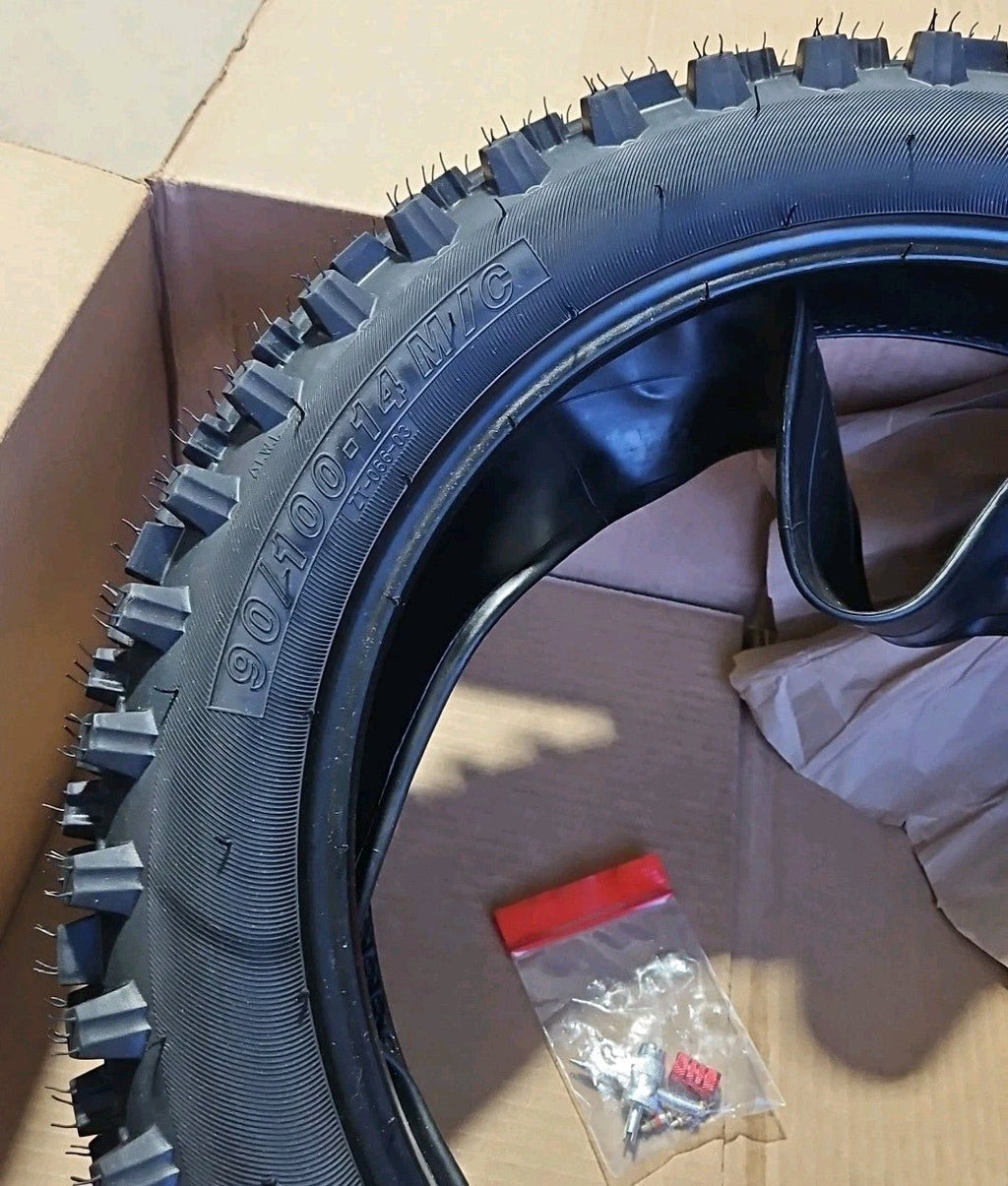 Dirt Bike 90/100-14 Tire & Tube Set Motocross Trail Off-Road Knobby 90 100 14 - Horizon Endless
