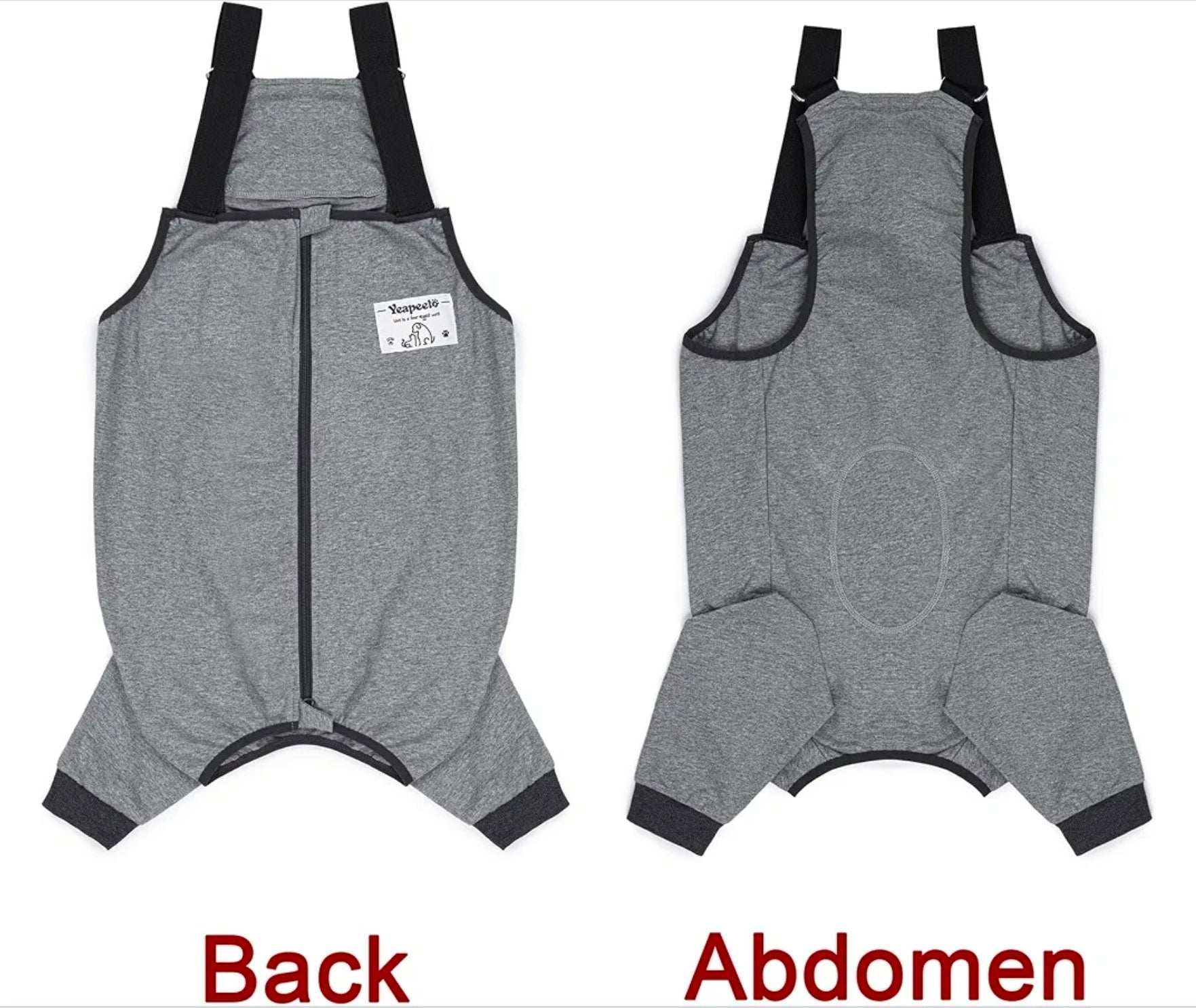 Gray Dog Recovery Suit: Comfy Hip Wound Protective Pants - Horizon Endless